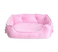 pawstrip Pink Princess - Cama para perros pequeños y cachorros, cama suave antideslizante para gatos de interior, lavable y transpirable (rosa, S)