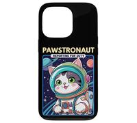 Pawstronaut Reporting for Duty Cat Space Design Carcasa para iPhone 13 Pro