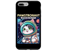 Pawstronaut Reporting for Duty Cat Space Design Carcasa para iPhone 7 Plus/8 Plus