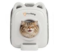 PawSwing Cat Self Groomer Pro para control de bolas de pelo y alivio de la muda, cepillo de 360° respetuoso con la piel, herramienta quitapelos para mascotas, autolimpieza suave, recogida automática