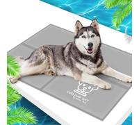 Pawtasy Cama refrescante Perro Manta refrigerante Gatos Cama Fria para Perros Verano Alfombrilla refrigerante Alfombra Colchoneta Ideal para Mascotas Extra Grande, XXL 120 x 80 cm Gris