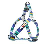 Pawtitas Arnés para Perros pequeños arnés Ajustable para Cachorros arnés antitirones para Perros Monocromo Ligero arnés Azul Turquesa/Amarillo