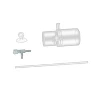 PawwJoy Adaptador de enriquecimiento de oxígeno con control de ventosa, conector acrílico de nivel de agua, boquilla de salida de agua para acuario, pecera, 16 mm