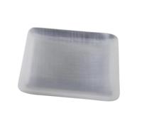 PawwJoy Cuenco de selenita para exhibición de mesita de noche, soporte de piedra de yeso para decoración del hogar, organizador de cristal para dormitorio, oficina, cuadrado
