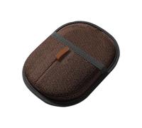 PawwJoy Guante de depilación de mascotas para gatos y perros, herramienta electrostática para eliminar pelos de mascotas para ropa, alfombras y muebles de cachorros, color marrón oscuro