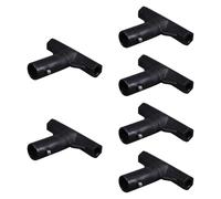 PawwJoy Paquete de 6 tapas de extremo de poste de cama elástica, mangas de tubo en forma de T para un ajuste seguro, material de polipropileno, diámetros de interfaz de 0.4 y 0.86 pulgadas