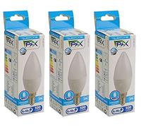Pax Light - Kit de 3 velas LED C35 6 W 6000 K 500 lm E14 luz fría