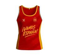 PAX TEXTIL - Camiseta Roja ¡Vamos España! 2026, Diseño Exclusivo, Fabricada en España, para Mujer y Niña | Camiseta Roja para Animar a la Selección en Eventos Deportivos (2XL)