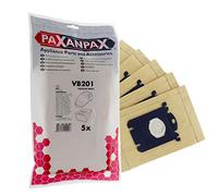 Paxanpax VB201 VB201-Bolsas compatibles Tipo S para Electrolux, AEG, Philips, Tornado, Volta E200 (5 Unidades), Papel, marrón