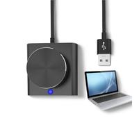 Paya de Control de Volumen USB para Computadora PC - Controlador de Ajuste de Medios Externos con Silencio con un, Enchufe y Reproducción para Victorias, OS X, Android