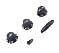 Paya de Guitarra, Control de Tono de Volumen de Plástico Multifuncional para Guitarras Eléctricas ST SQ, Fáciles de Instalar, Números Precisos, Perillas (Palabra de color negro)