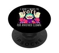 Payaso Aterrador No Quiero Votar por Otra votación de Payaso PopSockets PopGrip Adhesivo