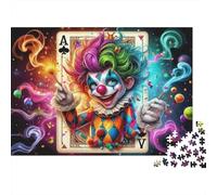 Payaso Colorido Mago Puzzle de 1000 Piezas Papel Puzzle para Adultos Arte Fantástico Puzzle para Toda la Familia Alivio Estrés 70x50cm/1000pcs