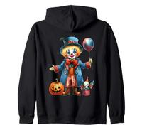 Payaso de Halloween con Calabaza y Globo mágico Sudadera con Capucha