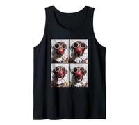 Payaso Labrador Retrievers con Gafas de Sol Kidcore Halloween Camiseta sin Mangas