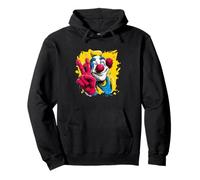 Payaso Signo de Paz Retro Pop Personaje gráfico Divertido Circo Sudadera con Capucha