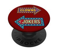 Payasos A La Izquierda Jokers A La Flecha Derecha PopSockets PopGrip Adhesivo