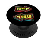 Payasos Graciosos a la Izquierda Bromistas a la Derecha PopSockets PopGrip Adhesivo