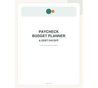 Paycheck Budget Planner & Debt Payoff Binder: A Monthly Money Workbook for Bills, Expenses, Savings, and Sinking Funds