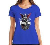 Payday - Camiseta para mujer con diseño de ángel con alas rojas, azul, 3XL