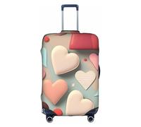 PAYDYLONA Funda de equipaje de viaje con estampado de amor, resistente a los arañazos, impermeable y al polvo, un artículo imprescindible para viajar, White, S