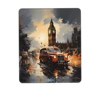 PAYDYLONA London Color Taxi - Alfombrilla de mouse impermeable para juegos con base de goma antideslizante para oficina, hogar y laptop, 7.9 x 9.5 pulgadas
