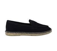 PAYMA - Alpargatas de Esparto de Piel para Hombre. Slippers Zapatillas Flexibles de Verano. Sandalias de Ante para Hombre. Mocasines Espadrillas. Color: Azul Marino, Talla: EU 43