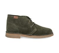 PAYMA - Botín Safari de Piel para Hombre y Mujer. Hecho en ESPAÑA. Botas Pisamierdas Chukka de Cuero Serraje Sport y Vestir. Cierre Cordones. Suela de Goma Crepe. Color: Kaki, Talla: EU 44