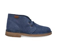 PAYMA - Botín Safari de Piel para Hombre y Mujer. Hecho en ESPAÑA. Botas Pisamierdas Chukka de Cuero Serraje Sport y Vestir. Cierre Cordones. Suela de Goma Crepe. Color: Jeans, Talla: EU 44
