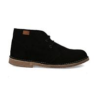 PAYMA - Botín Safari de Piel para Hombre y Mujer. Hecho en ESPAÑA. Botas Pisamierdas Chukka de Cuero Serraje Sport y Vestir. Cierre Cordones. Suela de Goma Crepe. Color: Negro, Talla: EU 38