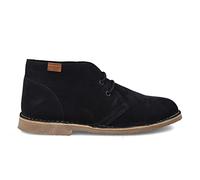 PAYMA - Botín Safari de Piel para Hombre y Mujer. Hecho en ESPAÑA. Botas Pisamierdas Chukka de Cuero Serraje Sport y Vestir. Cierre Cordones. Suela de Goma Crepe. Color: Azul Marino, Talla: EU 38