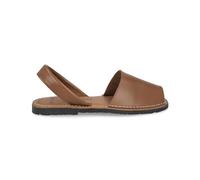 PAYMA - Menorquinas Avarcas de Piel para Hombre Mujer Unisex. Fabricadas en España. Sandalia Alpargata de Verano. Planta Acolchada. Talón Abierto. Color: Cuero, Talla: EU 39