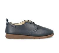 PAYMA - Zapatillas Deportivas Sneakers de Piel para Mujer. Zapatos Planos Casual Blucher. Cierre Cordones. Piel Super Flexible. Máxima Comodidad. Color: Azul Marino, Talla: EU 38