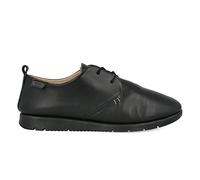 PAYMA - Zapatillas Deportivas Sneakers de Piel para Mujer. Zapatos Planos Casual Blucher. Cierre Cordones. Piel Super Flexible. Máxima Comodidad. Color: Negro, Talla: EU 39
