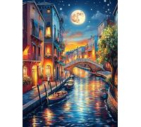 Paysage au Clair de Lune Des canaux de Venise Rompecabezas 500 Piezas Cartón para Toda La Familia Mitos fantásticos Ocio Tranquilo En Casa Alivio Ansiedad Decoración Artística Detalle Regalo 500 PCS