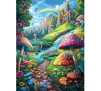 Paysage de champignons enchantés Rompecabezas 1000 Piezas Cartón Para Toda La Familia Mitos fantásticos Cuento De Hadas Entretenimiento Casero Calmar La Mente Calidad Profesional Detalle De Regalo 100