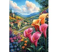 Paysage de Village aux Callas Puzzle 1000 Piezas Papel Adolescentes Mitos fantásticos Actividad Días Libres Actividad Mente Colección Rompecabezas Regalo Creativo 1000 PCS