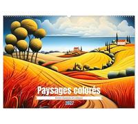 Paysages colorés (Calendrier mural 2027 DIN A2 vertical), CALVENDO calendrier mensuel