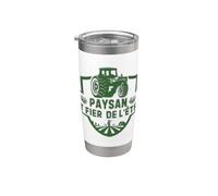 Paysan et fier de l'être design Humor Agricole Fermier Vaso térmico de acero inoxidable de doble pared