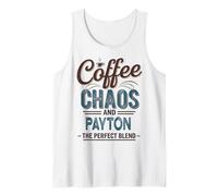 Payton Personalized Cute Coffee Girls Payton Name Camiseta sin Mangas