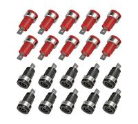 PaYuanRaoTi 20PCS Conectores hembra banana para montaje en panel, 4mm, para montaje en panel como toma hembra banana, conexión banana 4mm para dispositivos electrónicos