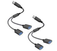 PaYuanRaoTi 2PCS Cable Adaptador USB-C a Doble USB-A Hembra, Splitter USB-C para Conexión y Transferencia, Adaptador USB a USB-C para Dispositivos Digitales y Uso Diario