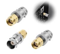 PaYuanRaoTi 3PCS Adaptadores BNC a SMA Coaxiales, para Conexiones RF Precisas, Transmisión Estable, Carcasa Metálica Duradera y Compatibilidad con Antenas, Escáneres, Radios y Sistemas SDR