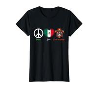 Paz, Amor, Calavera del Cinco de Mayo - Fiesta Mexicana Camiseta gráfica económica