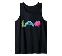 Paz Amor Cerebros Camiseta sin Mangas