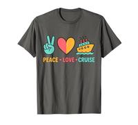 Paz Amor Crucero Retro Vacaciones Ocean Travel Camiseta