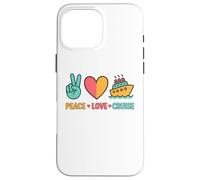 Paz Amor Crucero Retro Vacaciones Ocean Travel Carcasa para iPhone 16 Pro Max