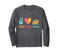 Paz Amor Crucero Retro Vacaciones Ocean Travel Manga Larga