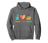 Paz Amor Crucero Retro Vacaciones Ocean Travel Sudadera con Capucha