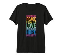 Paz Amor Esperanza Inclusión E Diversidad Derechos Humanos Camiseta Premium